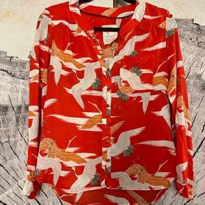 Anthropologie Limited Edition Crane Shirt